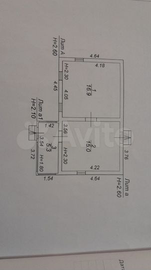 Дом 16,9 м² на участке 35 сот.
