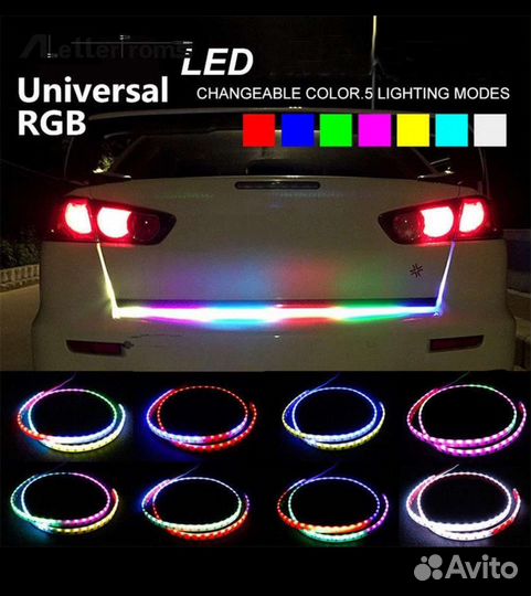 Светодиодная лента на авто, поворотник, стоп