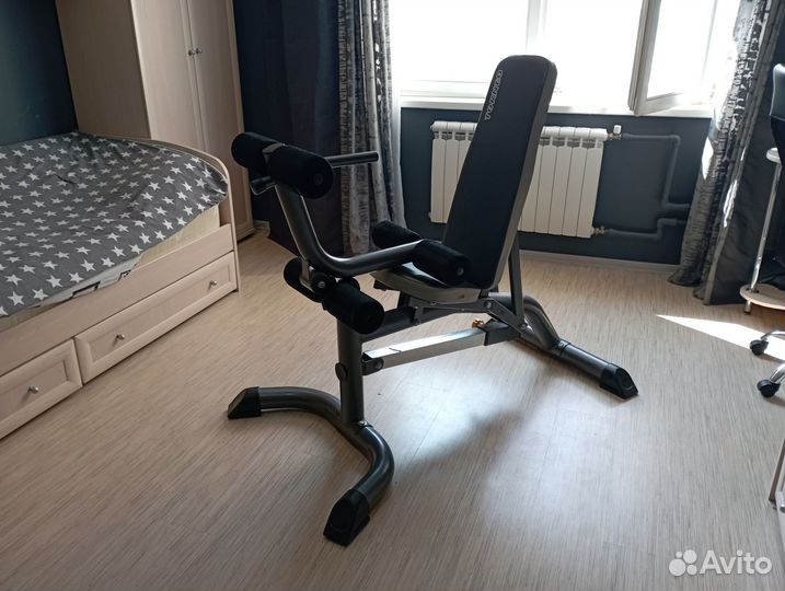 Тренажёр штанга + скамья для жима + стойка + ноги