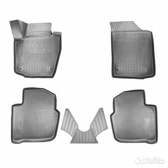 Коврики в салон полиуретан черный комплект mazda c