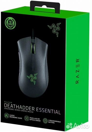 Игровая мышь Razer DeathAdder Essential USB, black