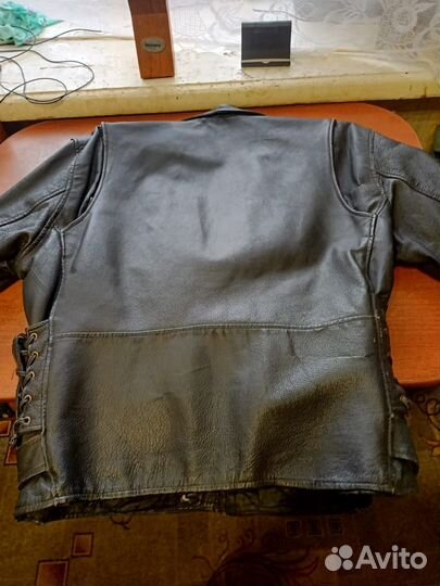 Мотокуртка кожаная мужская