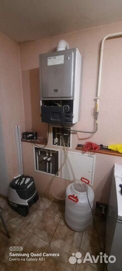 Ремонт газового котла, промывка системы