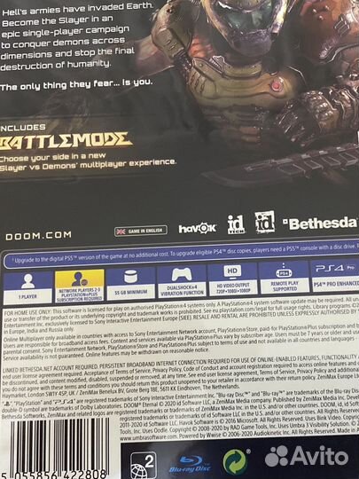 Doom eternal PS4/PS5 - русская озвучка