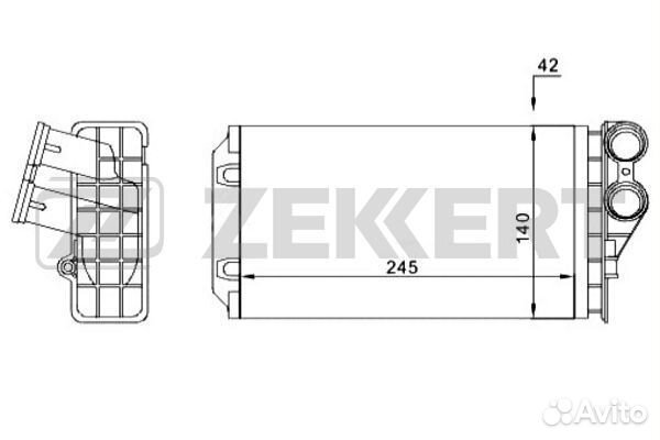 Радиатор двс Citroen C4 2004- MK5044