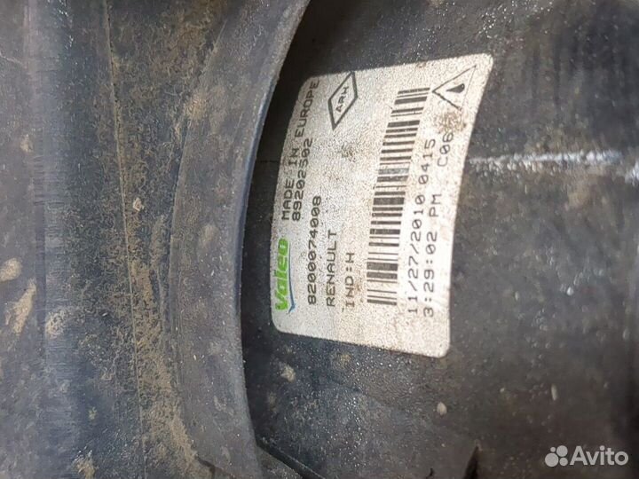 Фара противотуманная левая Renault Scenic, 2012