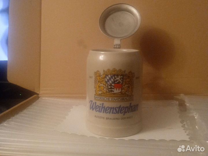 Кружка пивная фарфор с крышкой