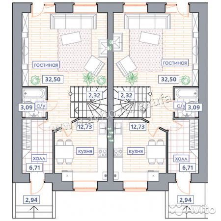 Таунхаус 117 м² на участке 3 сот.