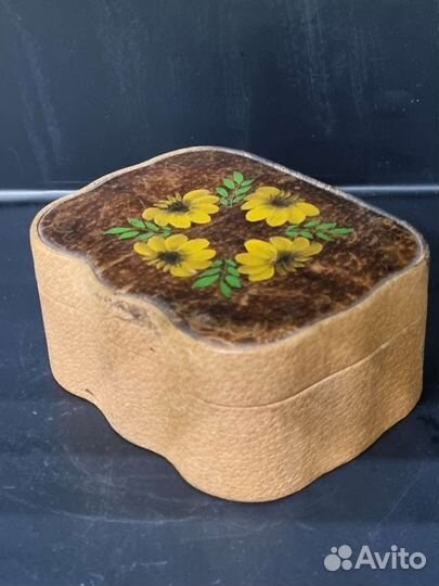 Шкатулка, СССР. Кожа. В отличном