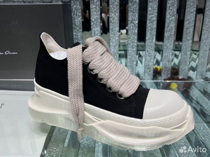 Rick owens ramones abstract fat lace high/low