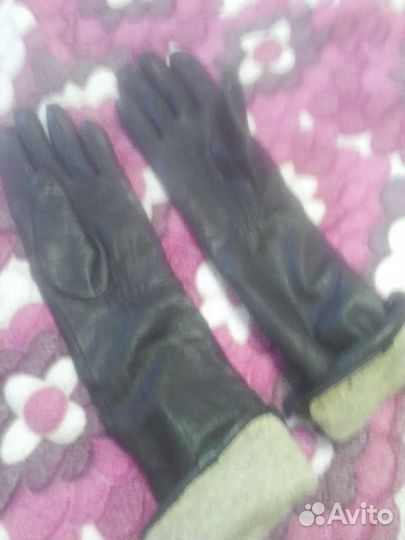 Перчатки кожаные