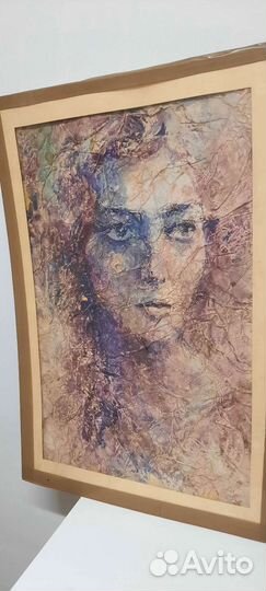 Картина акварель/картон/сжатый пергамент