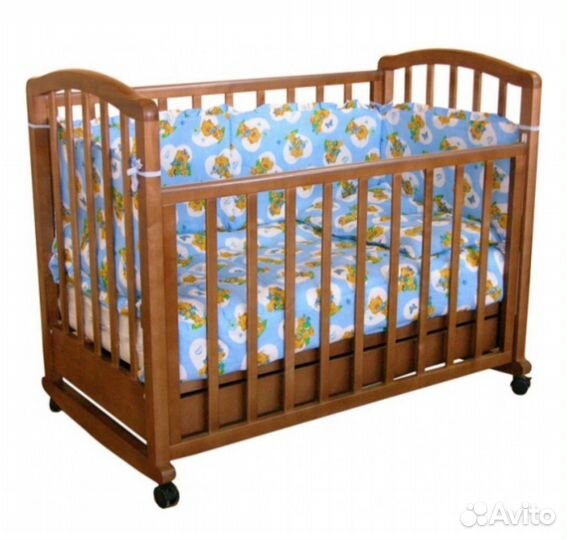 Детская кроватка Фея 603, цвет тёмный мёд