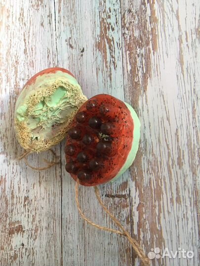 Массажное мыло с мочалкой, антицеллюлитное мыло