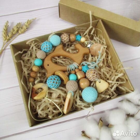 Грызунок-погремушка с держателем