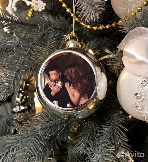 Шар с фото/ Новогодний шар с фото