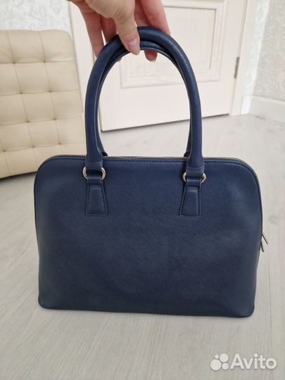 Сумка женская кожаная синяя