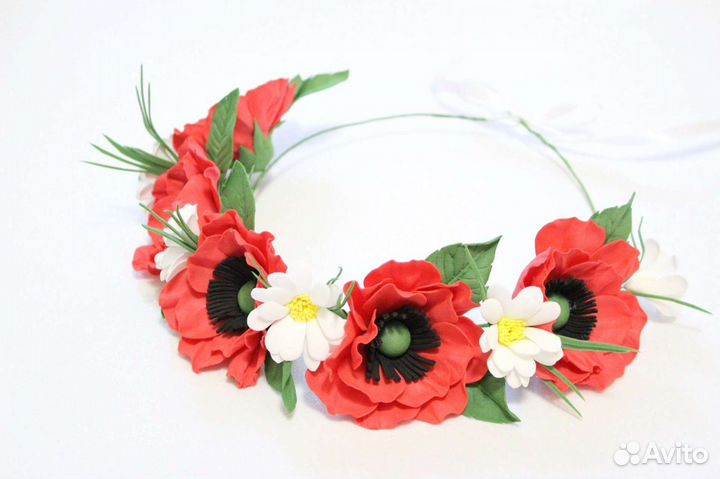 Осенний ободок из ягод рябина Венок украинский