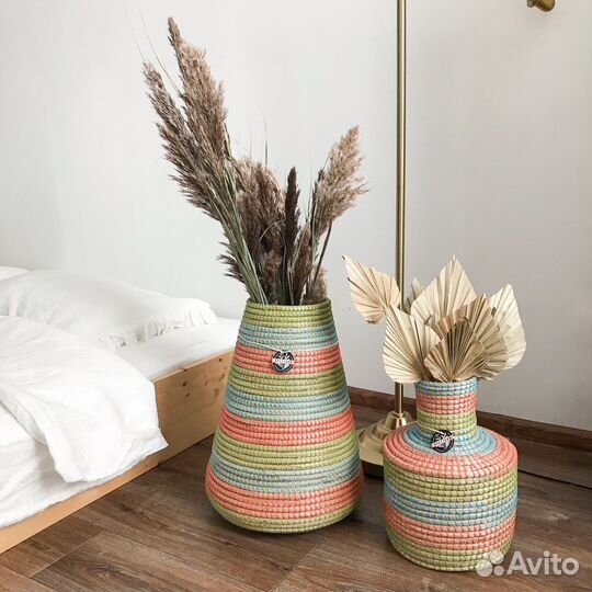 Ваза плетеная напольная