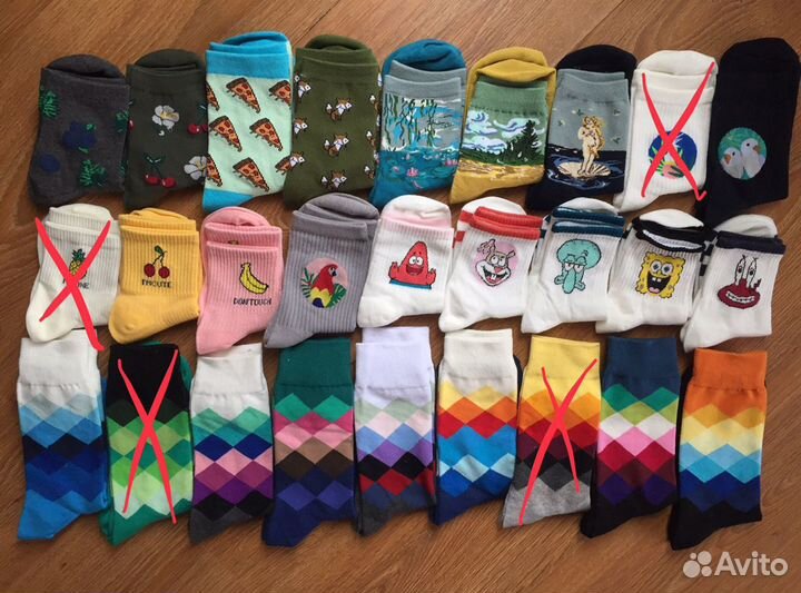 Носки с принтом да