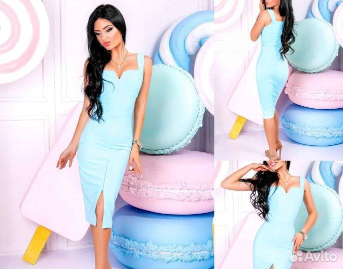 Платье мятного цвета