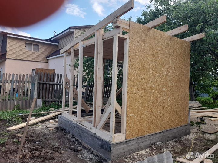 Строительство/ терассы веранды пристройек /бани