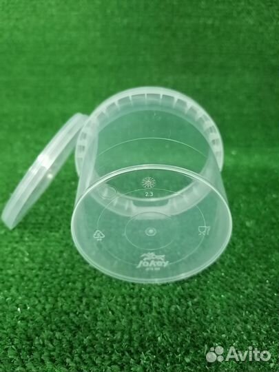 Банка с крышкой пластик пп 365мл