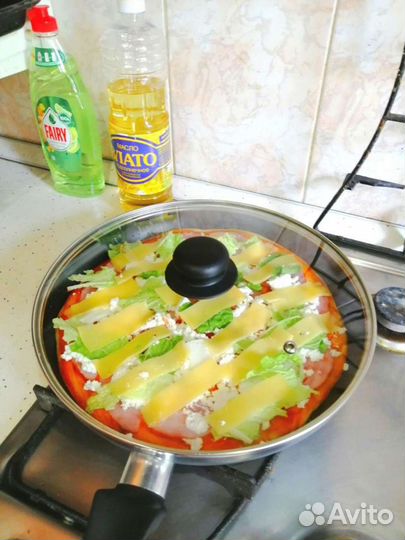 Сковорода Tefal 28 см с крышкой