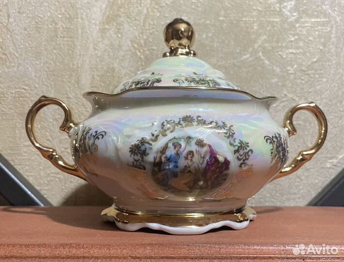 Сервиз кофейный Мадонна Чехия Перламутр Мария-Тере