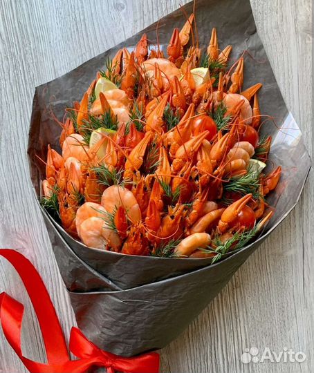 Мужской букет из раков