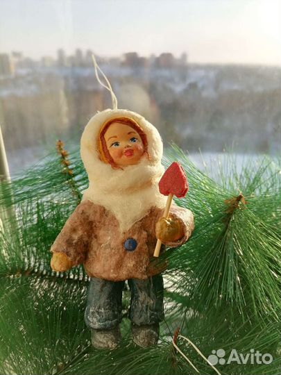 Ватные елочные игрушки новые