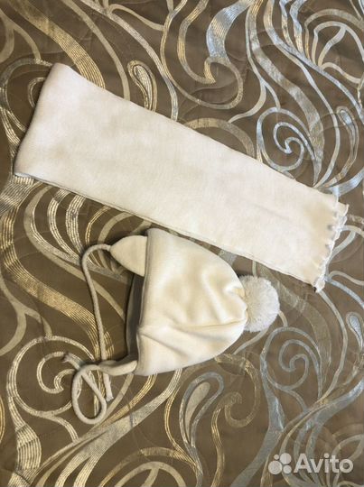 Комплект шапка, шарф для девочки р 46/48