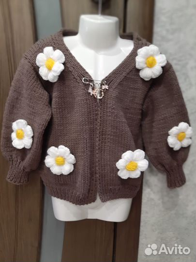 Ручное вязание. Кардиган на девочку