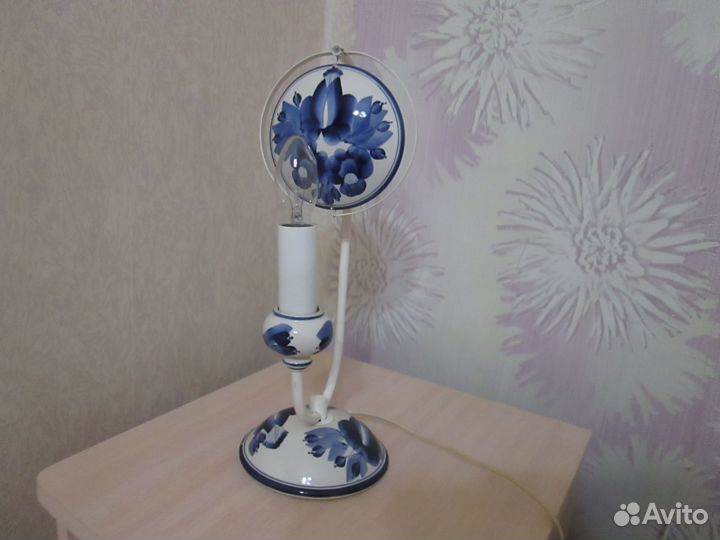 Настольная лампа СССР гжель