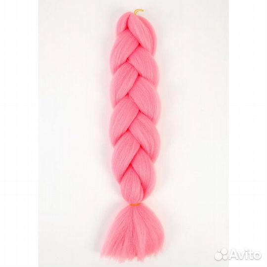 Канекалон, гофрированный, 60 см, розовый