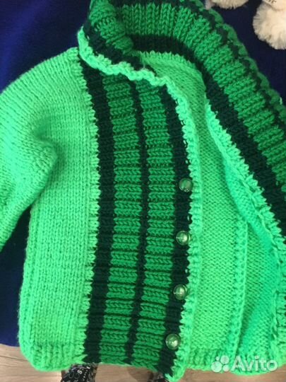 Джемпер (свитер) вязаный 68-74 рост