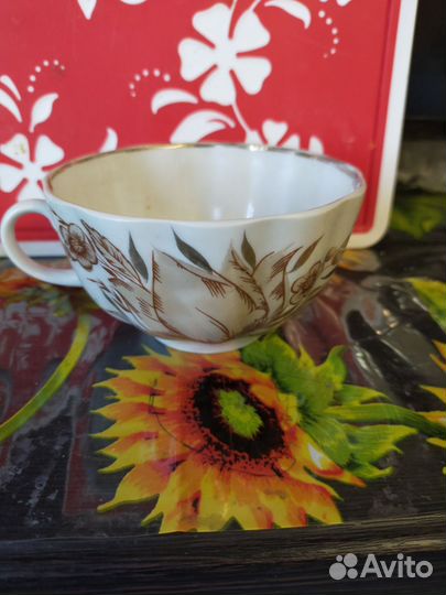 Четыре чайных трио фарфор лфз