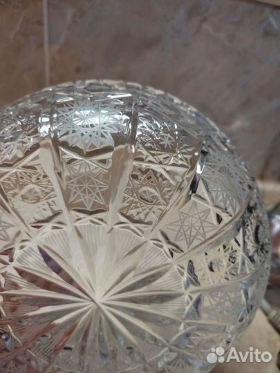 Ваза хрустальная для интерьера Чехословакич