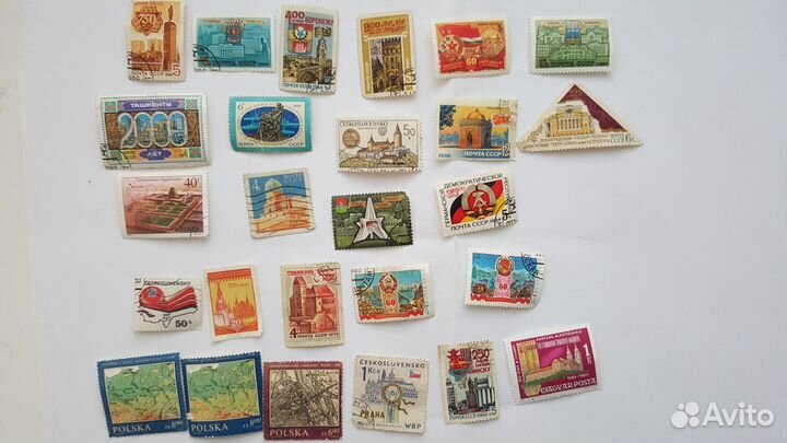 Почтовые марки тема города памятники