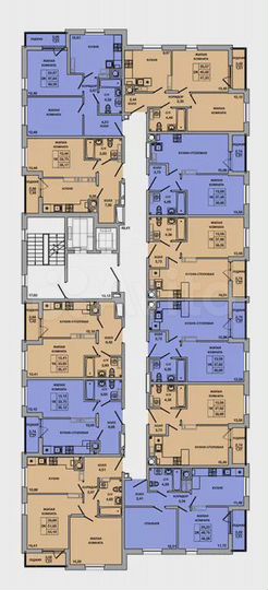 2-к. квартира, 53,2 м², 9/10 эт.