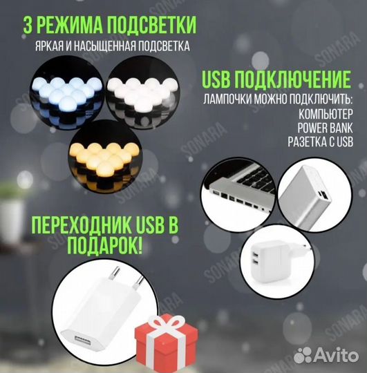 Светодиодные лампочки для зеркала