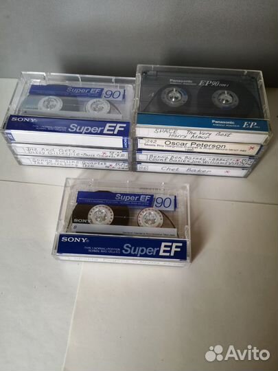 Аудиокассеты с записью Sony, Panasonic 8 штук