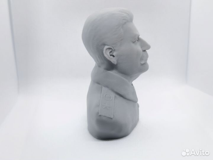 Бюст Иосифа Сталина новый, 12см, дымчатый цвет