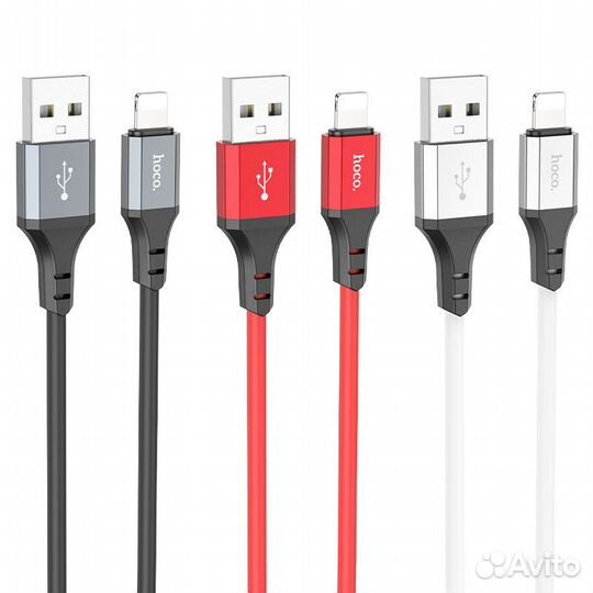 Кабель Hoco X86 USB - Lightning 1M, 2.4А, black