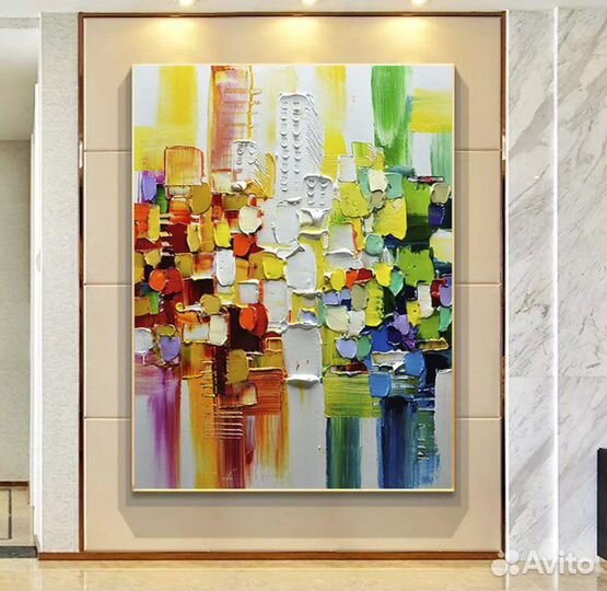 Большая картина маслом на холсте, онлайн примерка