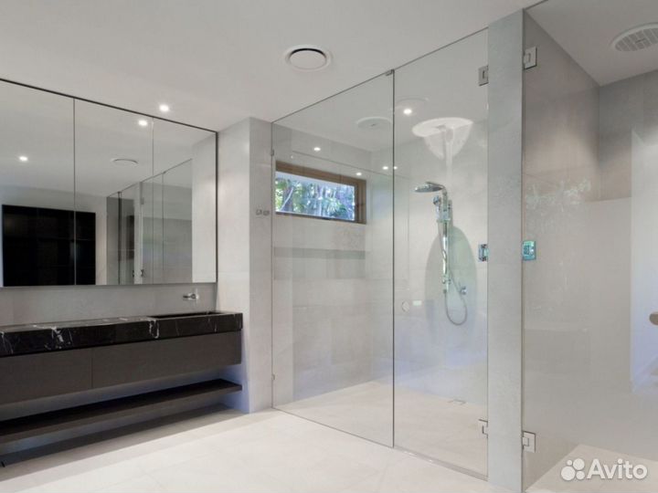 Ограждения для душа с матовым стеклом