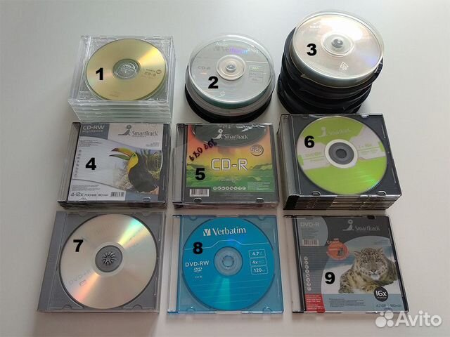 Диски CD/DVD R/RW TDK, Verbatim, Sony, SmartTrack