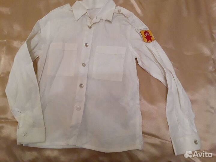 Рубашка белая пионерская детская СССР