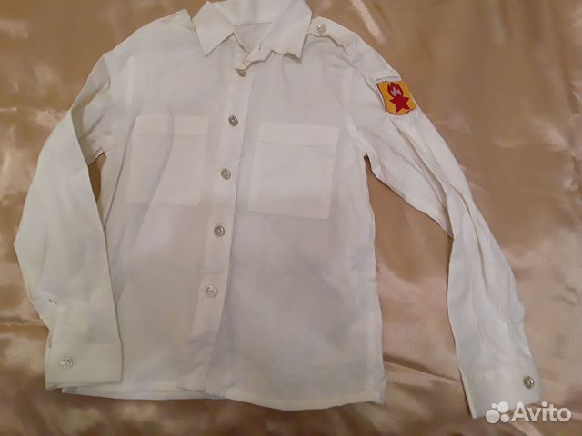 Рубашка белая пионерская детская СССР