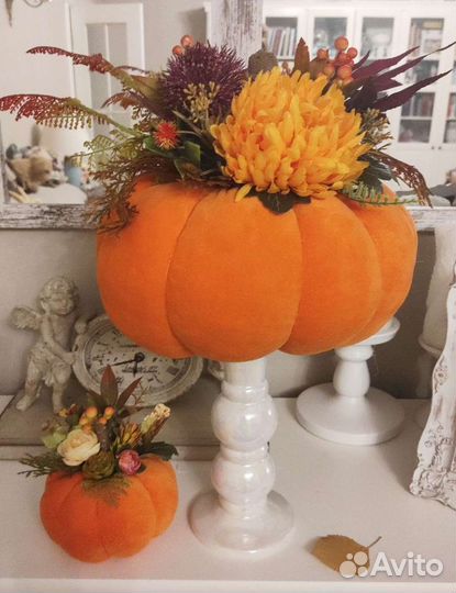 Тыква декоративная для украшения интерьера
